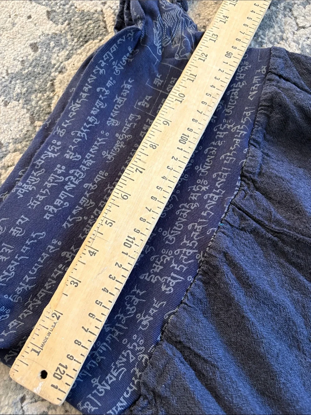 Kathmandu hemp cotton Navy high waist Drawstring Pants
